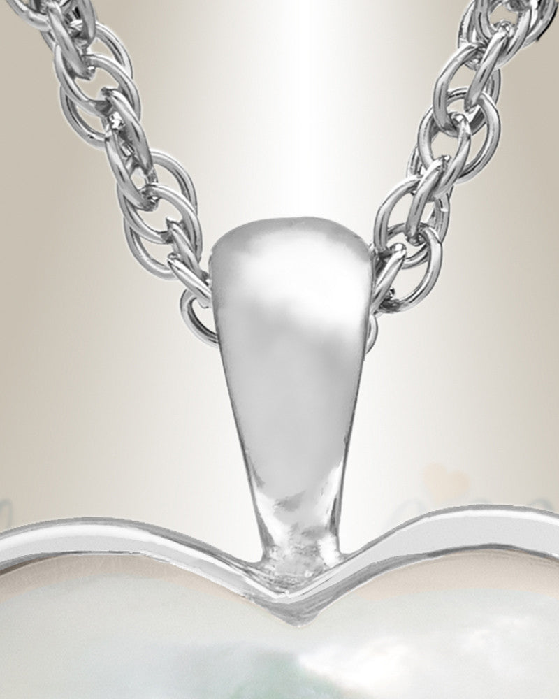 Sterling Silver Dewy Heart Jewelry Urn
