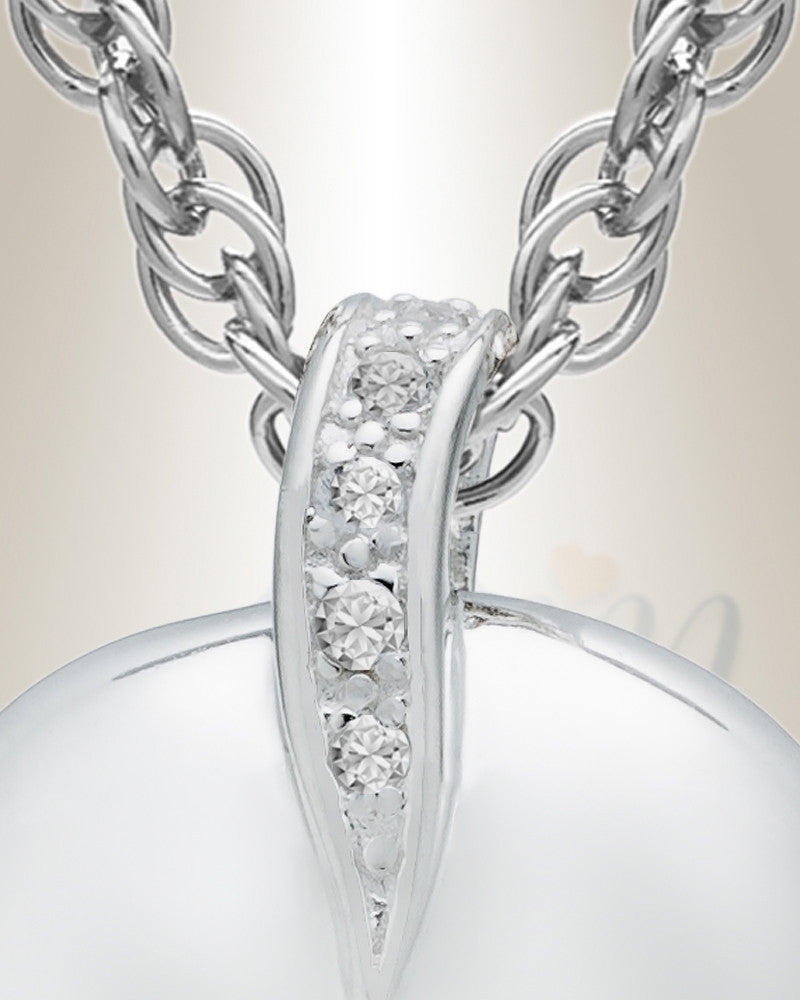 Sterling Silver Fire Heart Urn Necklace
