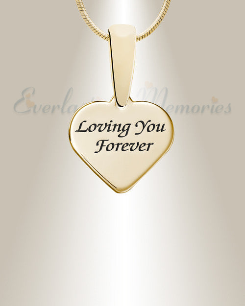 Solid 14K Gold Whitehall Heart Ash Resin Jewelry