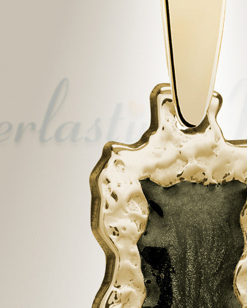 Solid 14K Gold Sagey Oak Ash Resin Jewelry