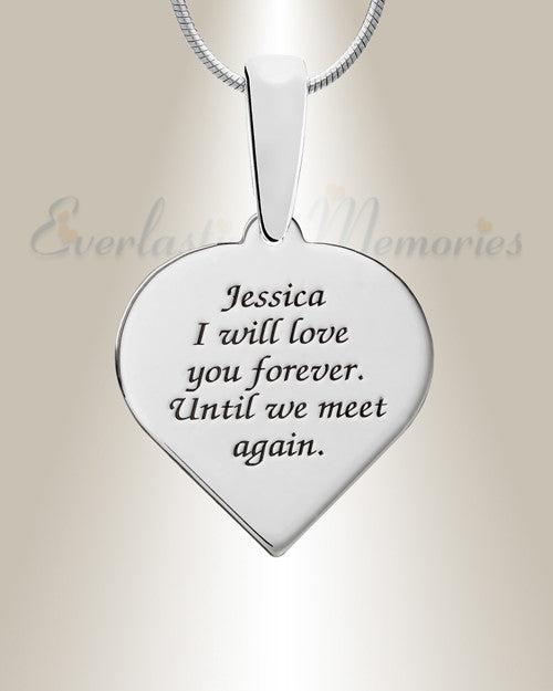 Solid 14K White Gold Heartfelt Journey Ash Resin Jewelry