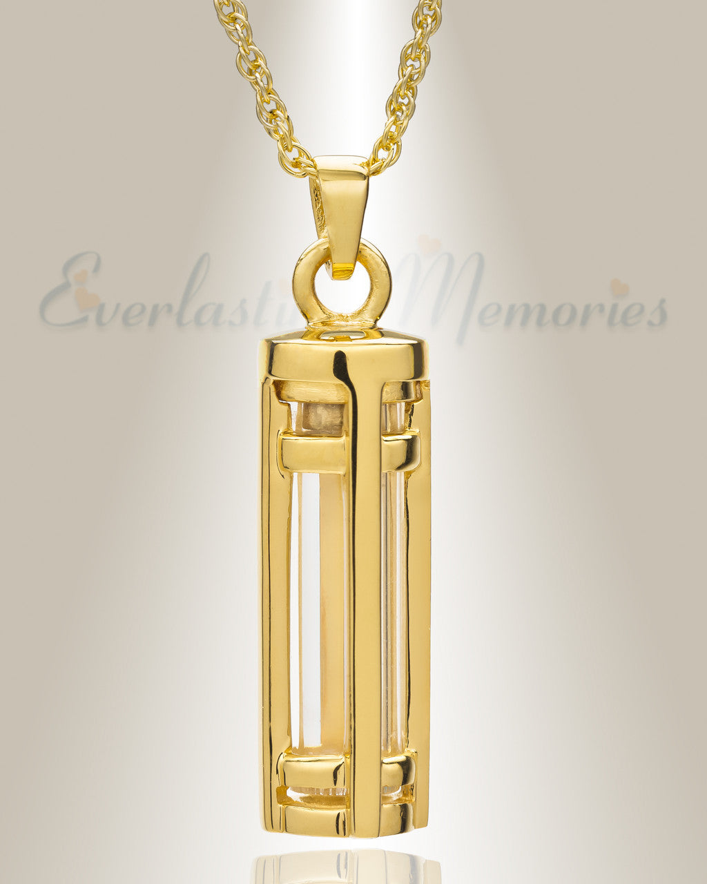 14k Gold Fulfillment Cylinder Memorial Pendant
