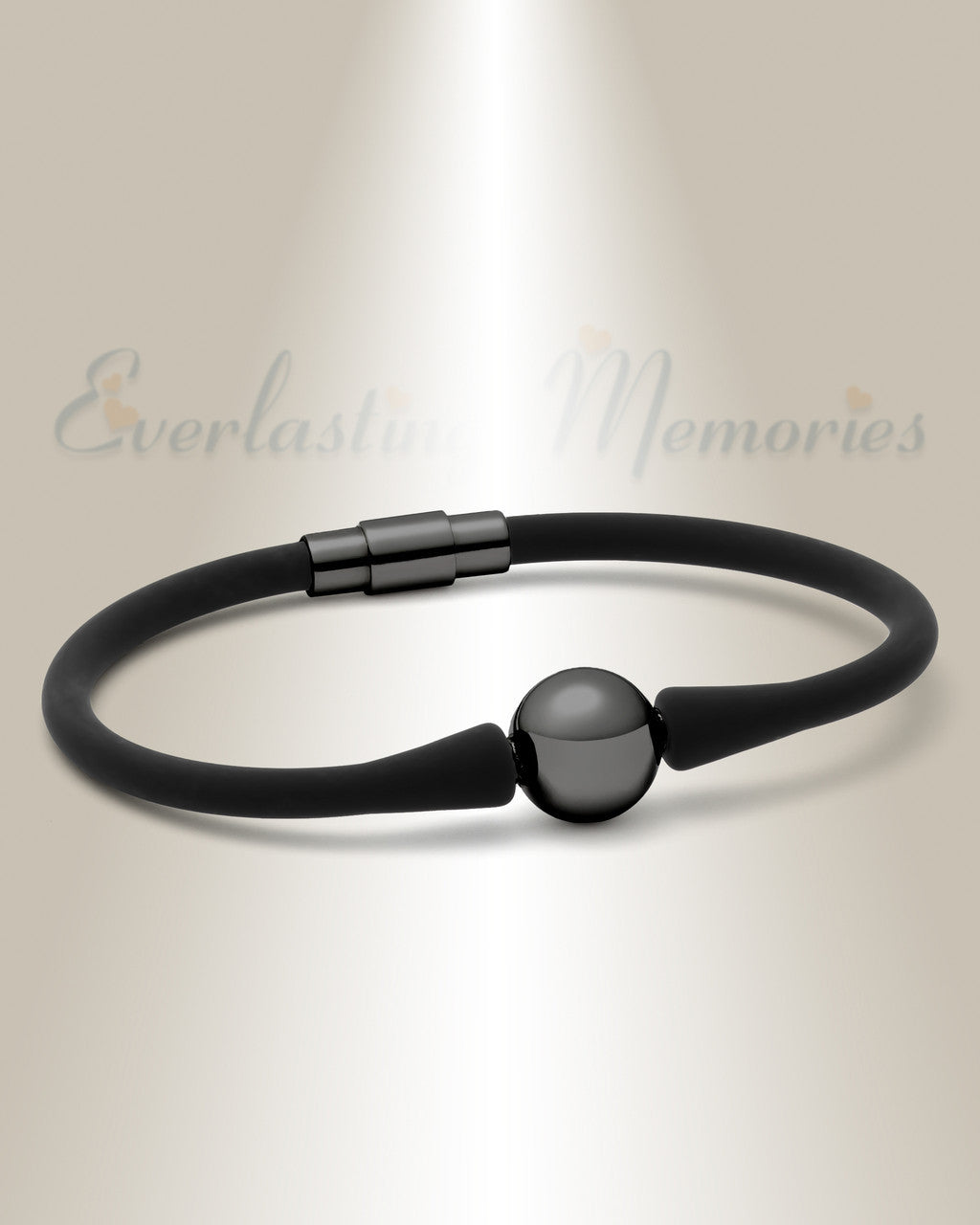 Black Stainless Steel Simplicity Bracelet Cremation Jewelry