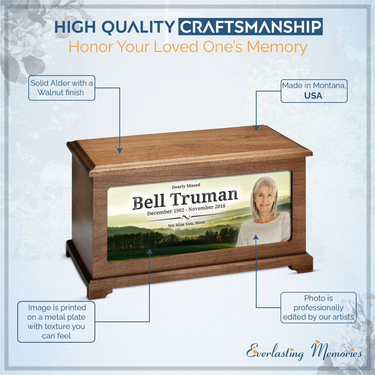 Morning Pasture Picture Cremation Urn