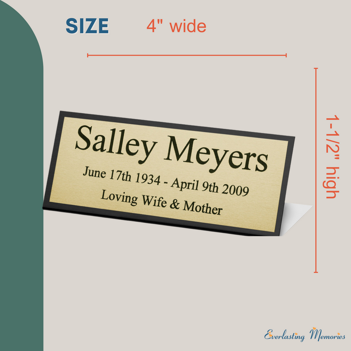 Crater Easel Engraved Plate