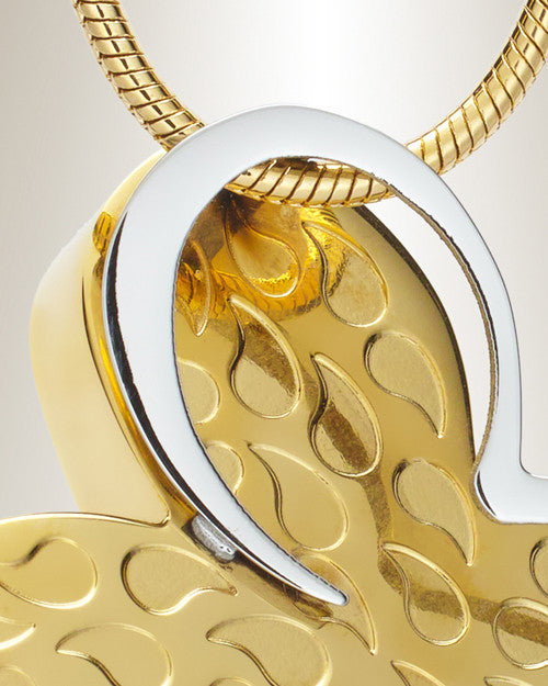 Gold Plated Wakeful Butterfly Urn Pendant