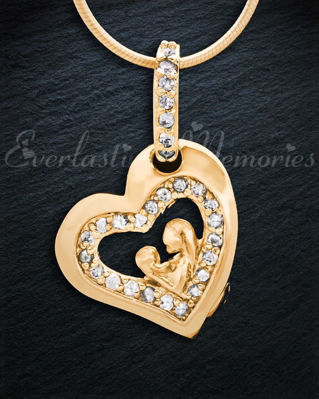 Gold Plated Cherish Cremation Jewelry