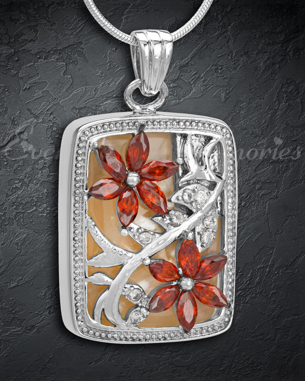Sterling Silver In Bloom Cremation Jewelry