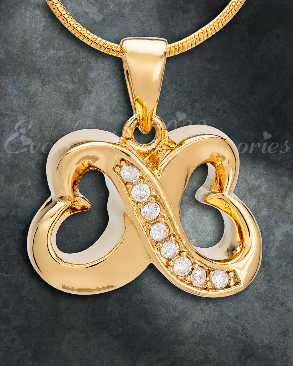 Gold Plated Endless Love Heart Memorial Jewelry