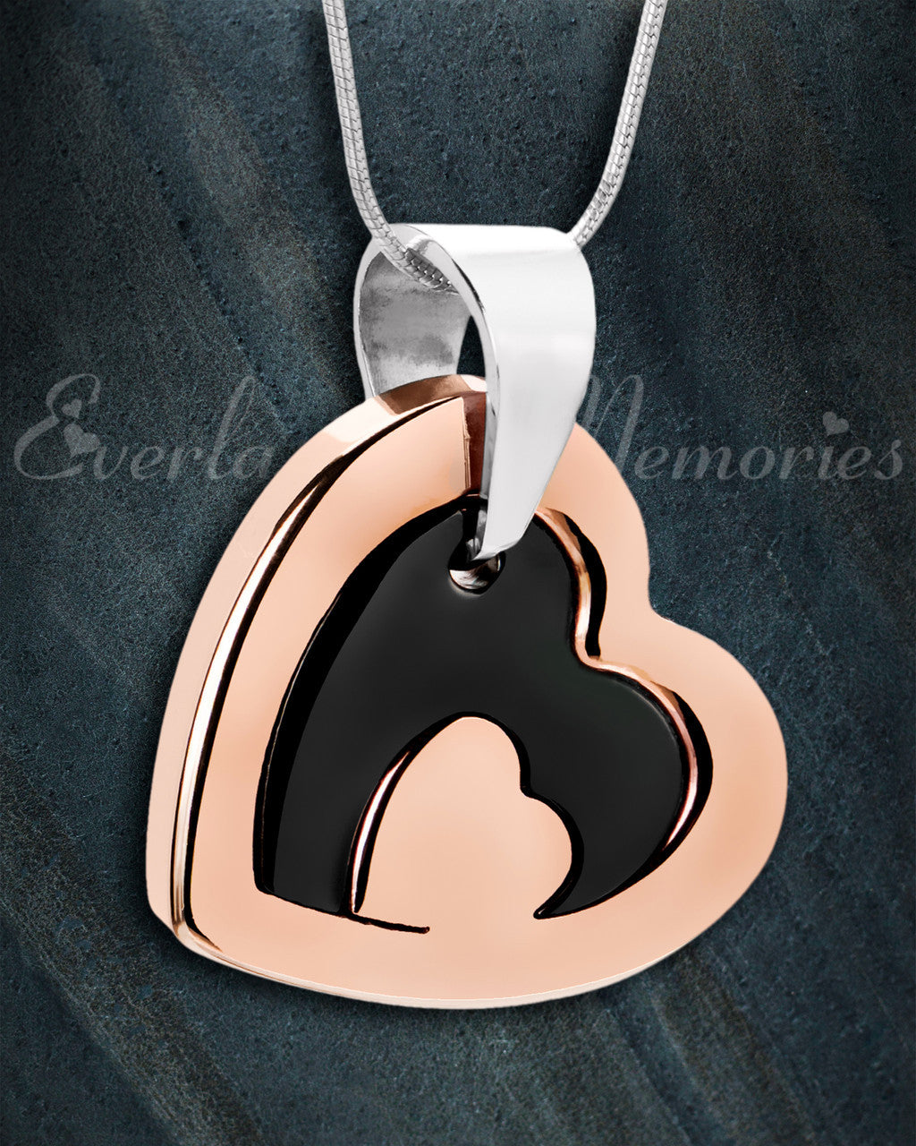 Rose Gold Honesty Heart Necklace Urn