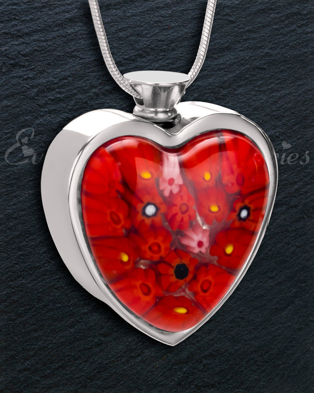 Embers of Love Heart Cremation Locket