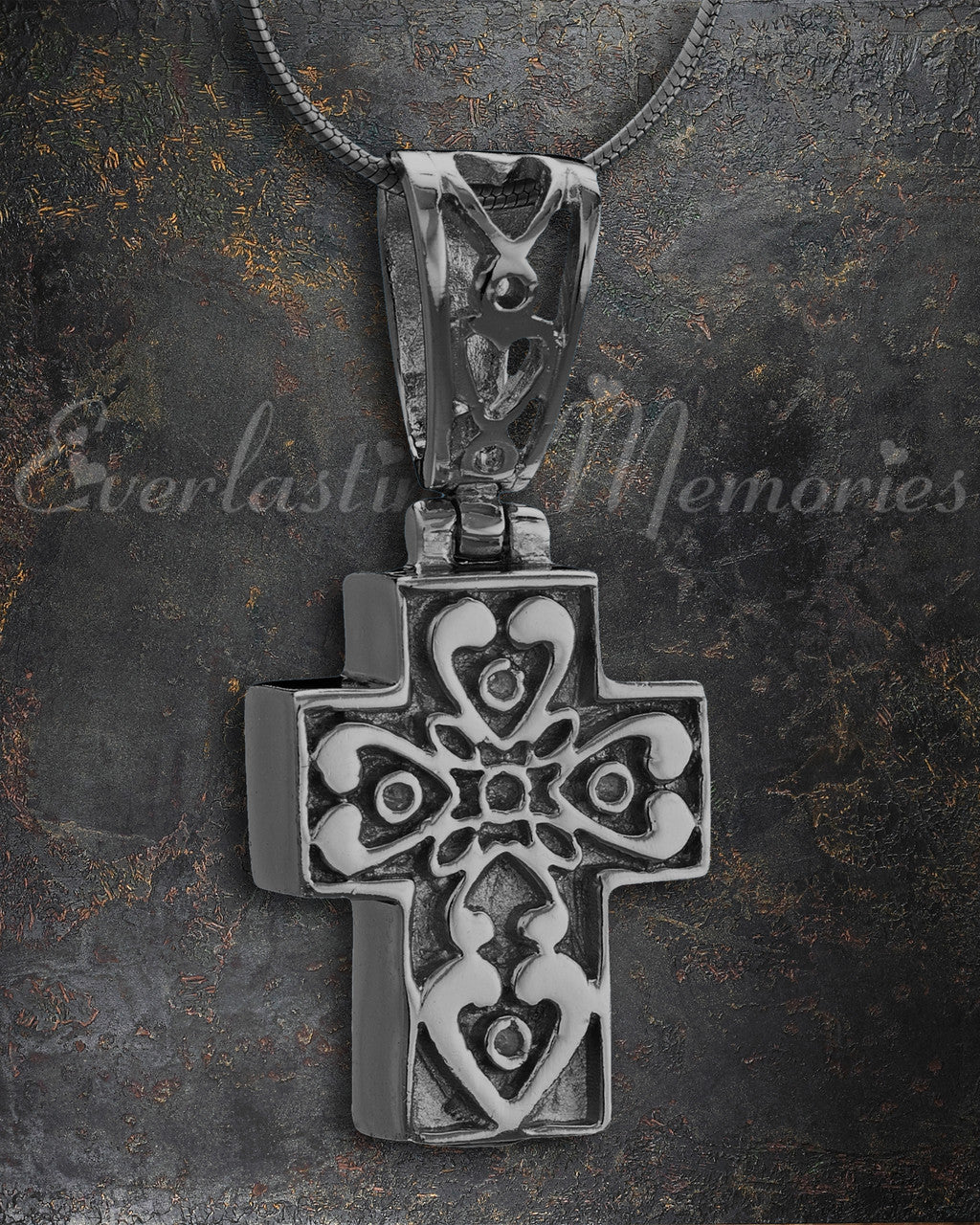 Black Loved Cross Cremation Jewelry