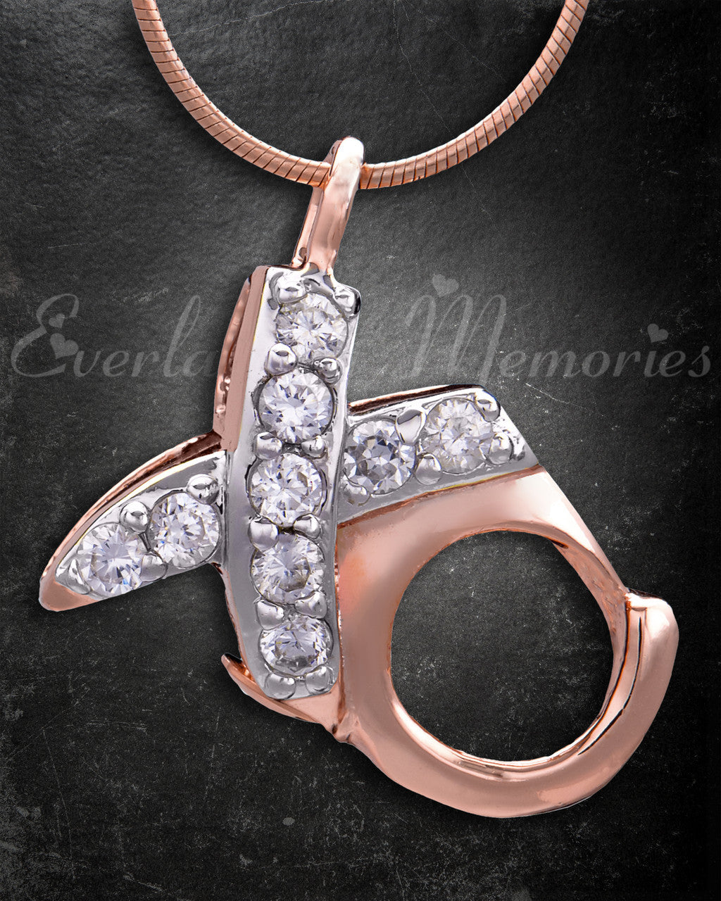 Rose Gold XO Cremation Jewelry