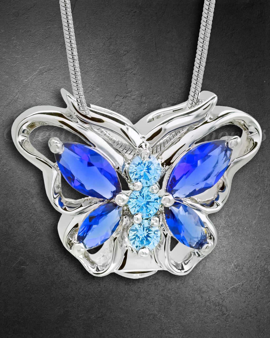 Sterling Silver Sparkle Butterfly Memorial Jewelry