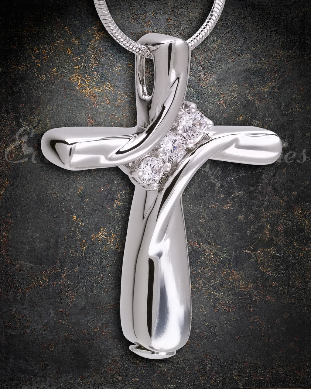 Sterling Silver Stylish Cross Memorial Jewelry