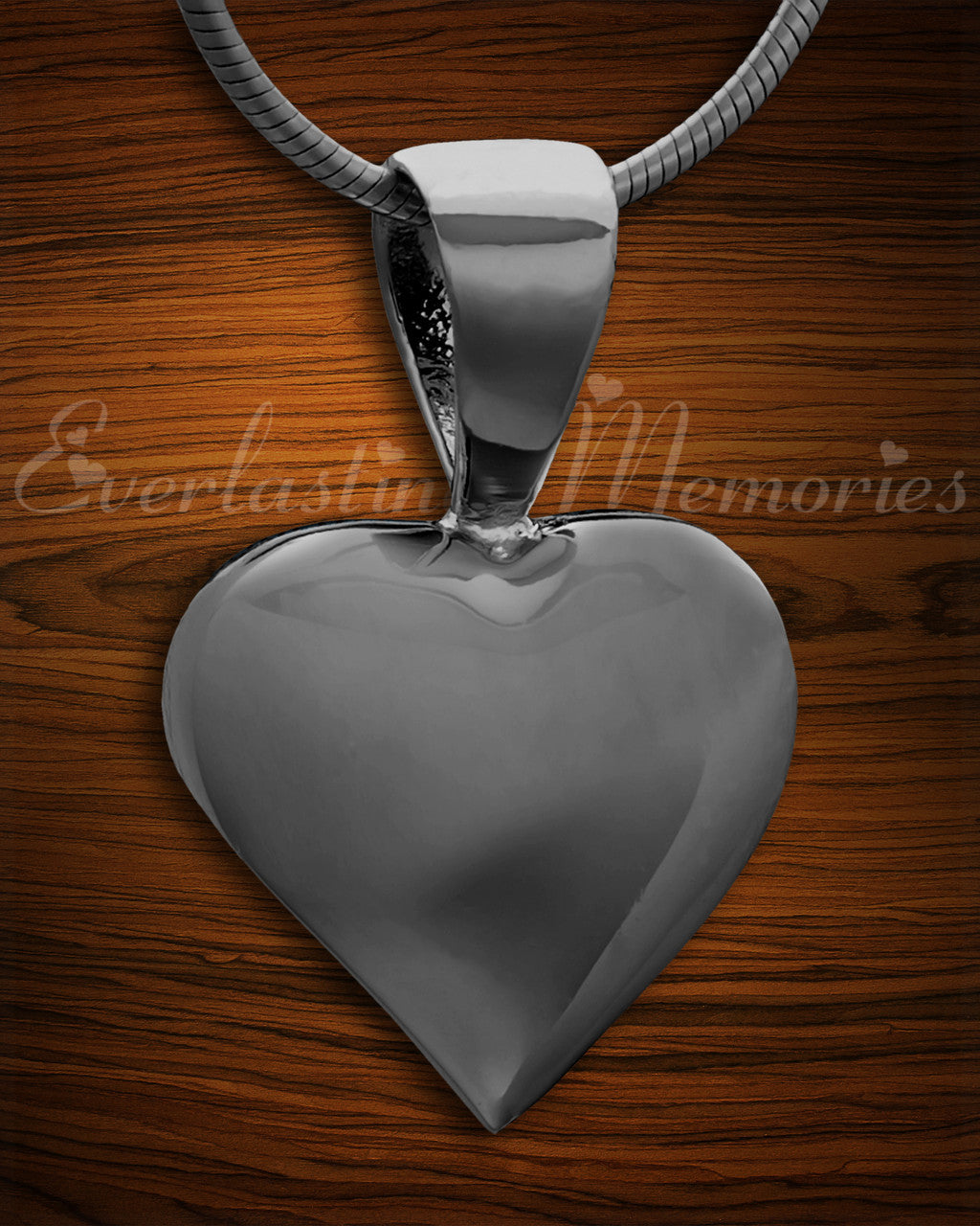 Black Caring Heart Cremation Jewelry