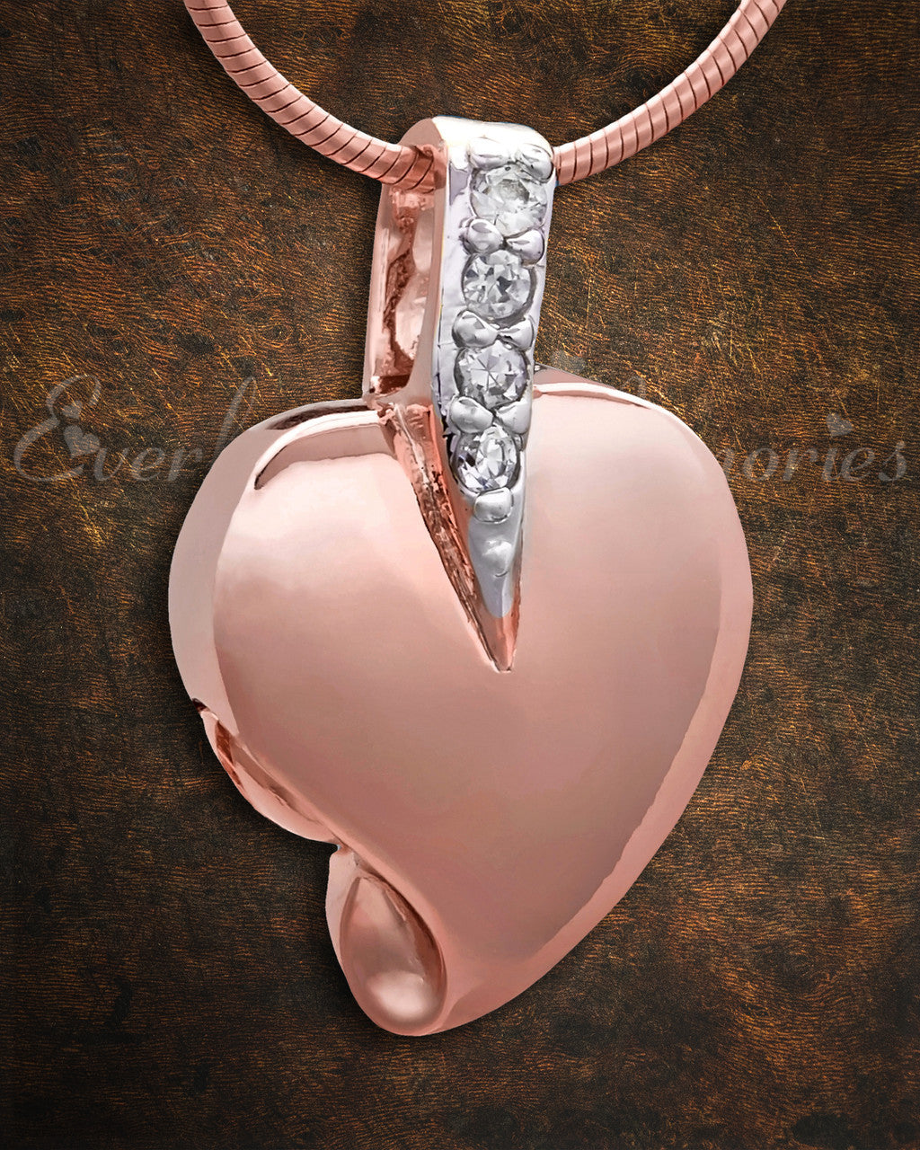 Rose Gold Heavenly Heart Cremation Jewelry