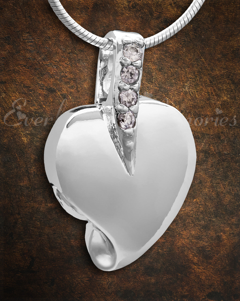 Silver Heavenly Heart Cremation Jewelry