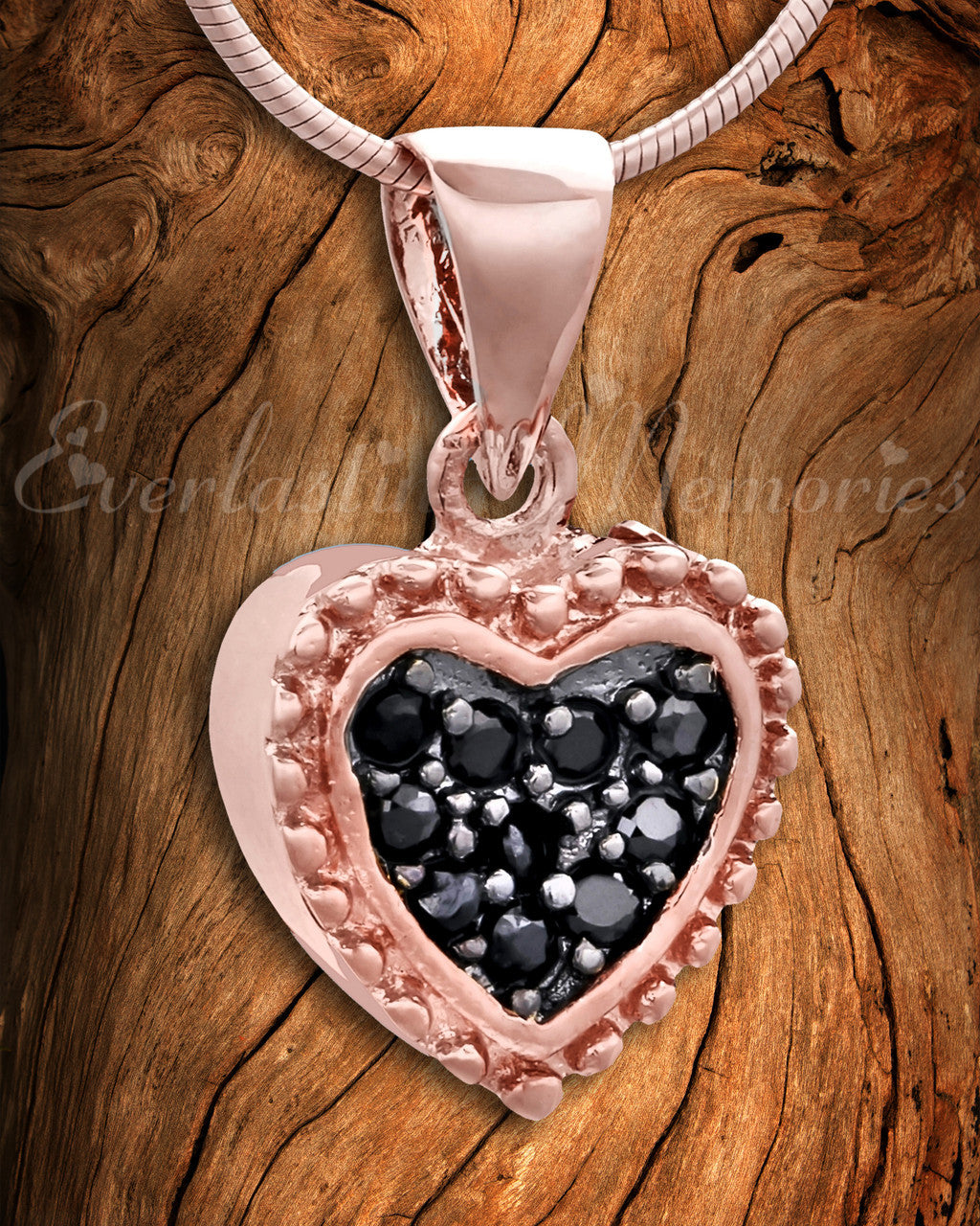 Rose Gold Merry Heart Cremation Jewelry