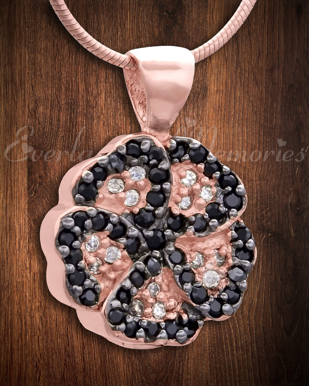 Rose Gold Pansy Cremation Jewelry