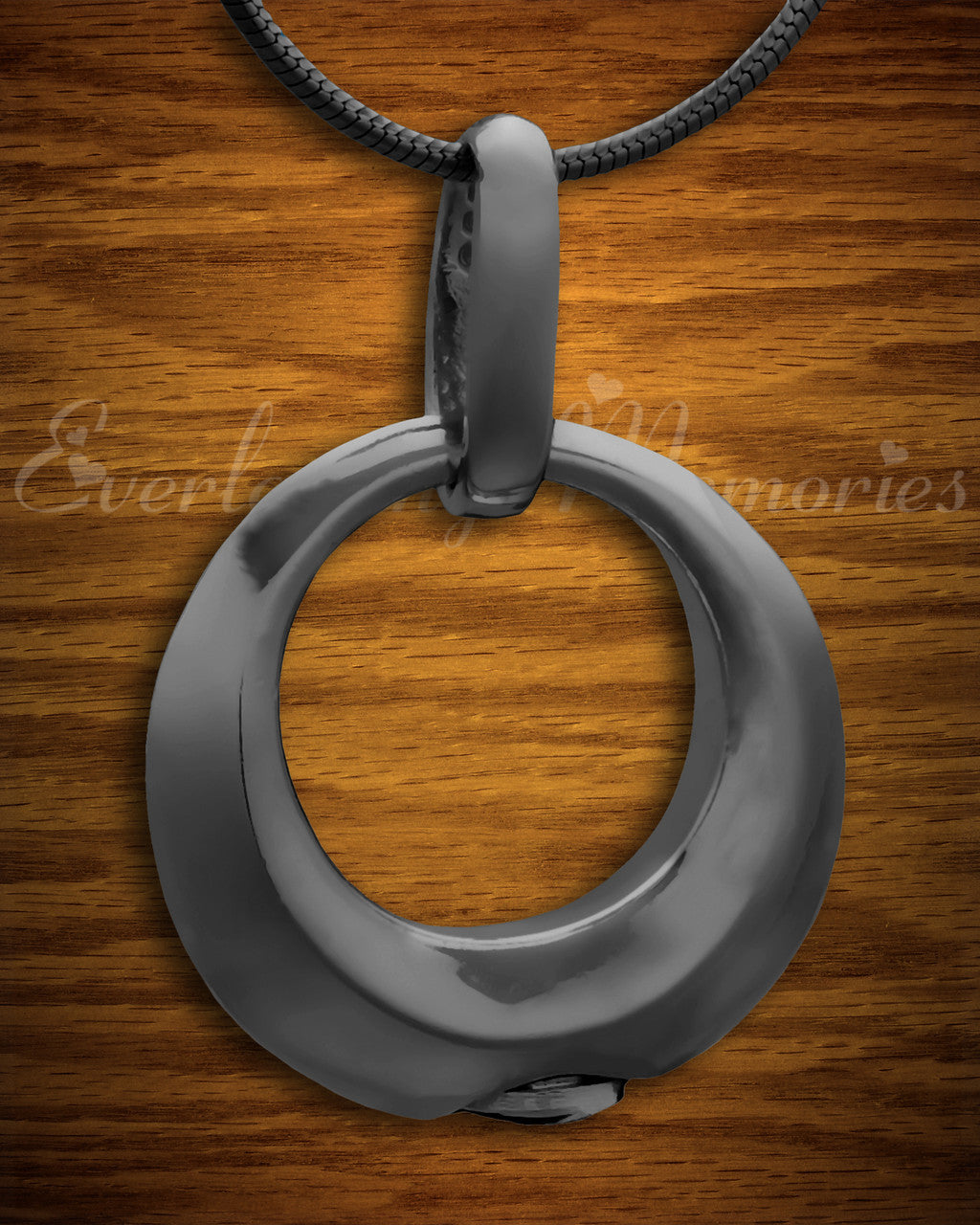 Black Encircle Cremation Jewelry