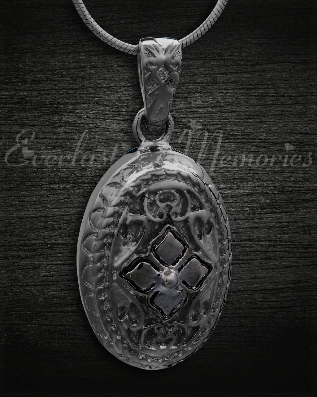 Black Eternal Round Cremation Jewelry