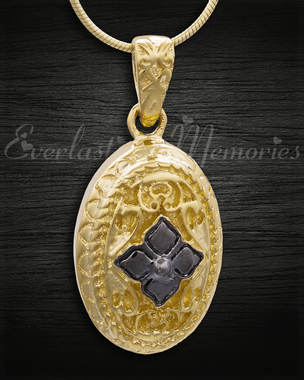 Gold Plated Eternal Round Cremation Jewelry