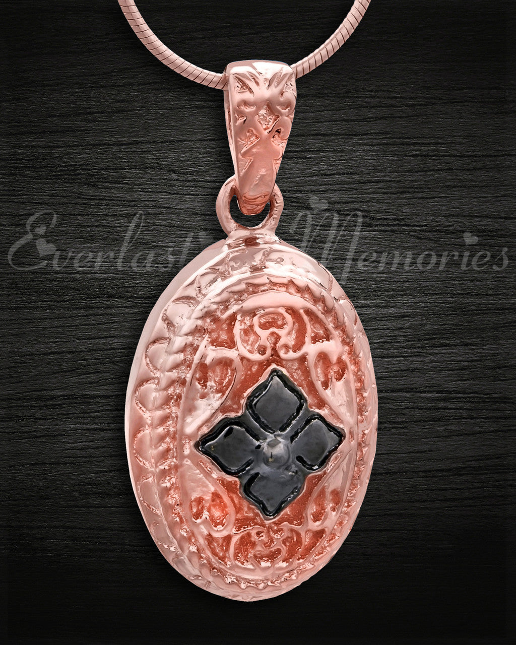 Rose Gold Eternal Round Cremation Jewelry