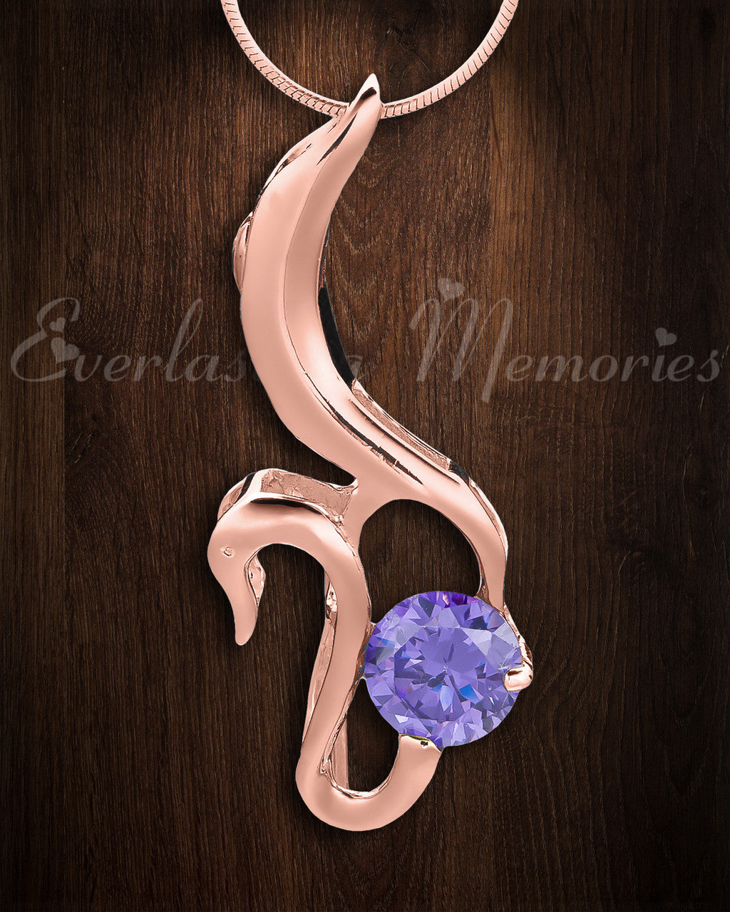 Rose Gold Simple Adoration Cremation Jewelry