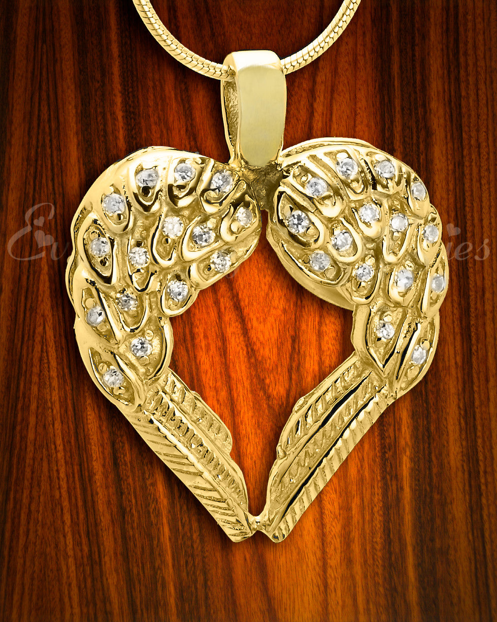 Gold Plated Wings of Hope Cremation Jewelry