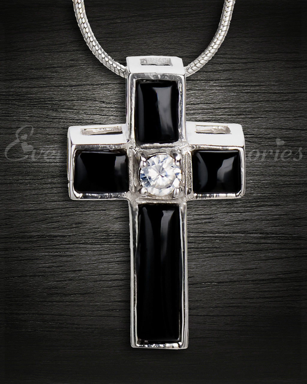 Ebony Cross Memorial Jewelry