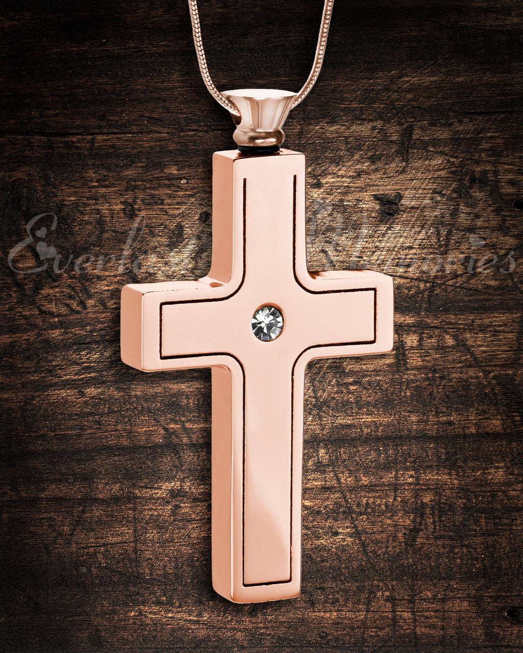 Rose Gold Dependable Cross Keepsake Urn Jewelry