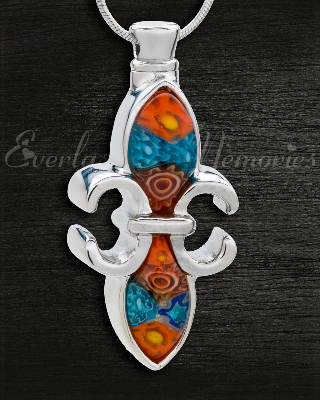 Fancy Flower Cremation Jewelry