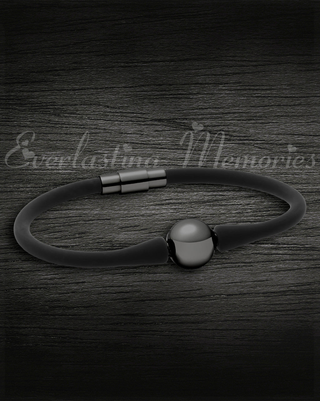 Black Stainless Steel Simplicity Bracelet Cremation Jewelry