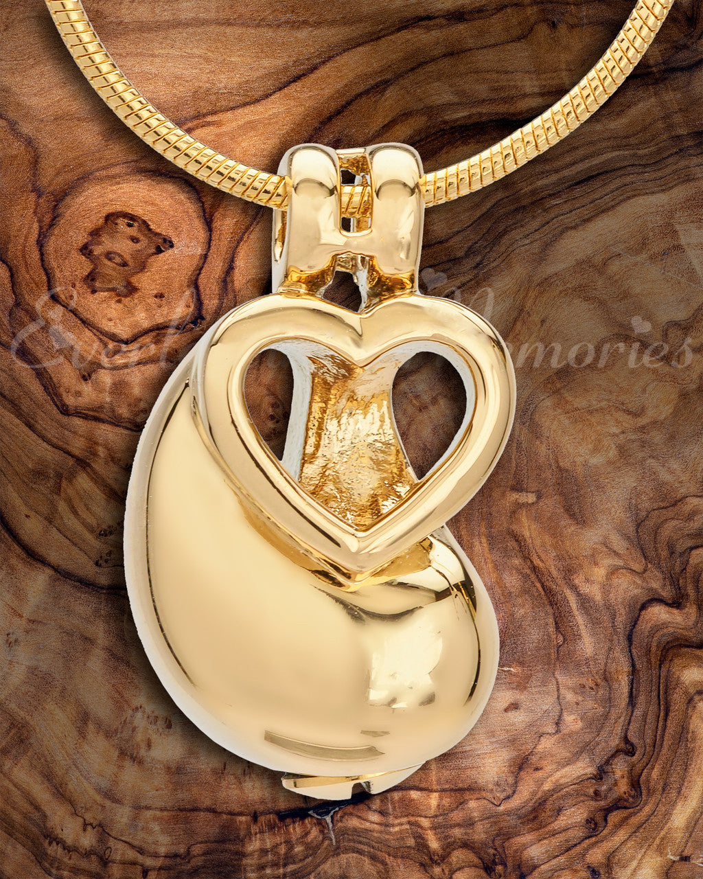 Gold Plated Hand in Hand Memorial Jewelry