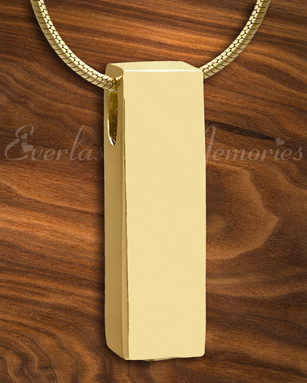 Gold Plated Elegance Cylinder Cremation Jewelry