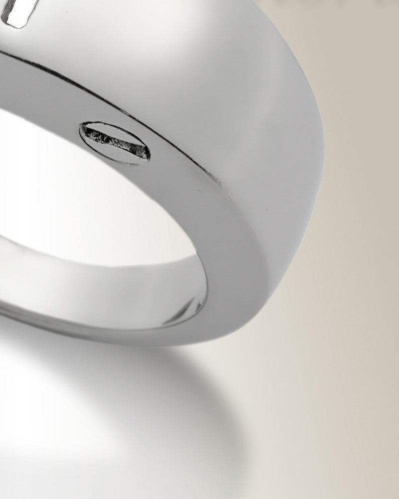 Men's Holy Silver Cross Ashes Ring