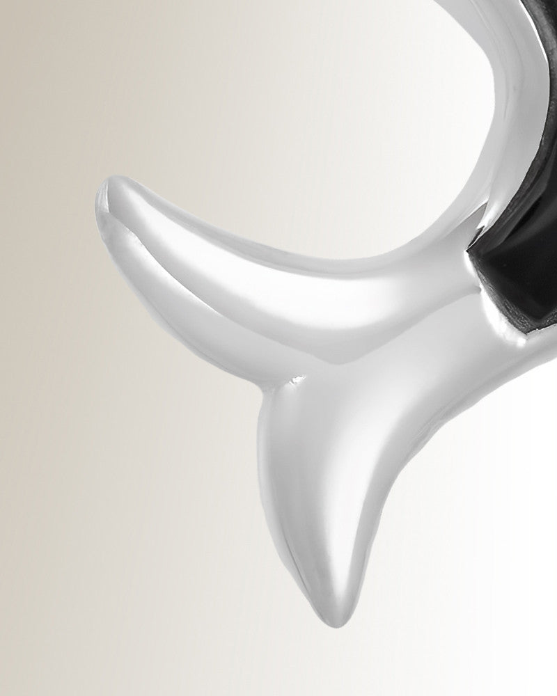 14k White Gold Onyx Dolphin Jewelry Urn