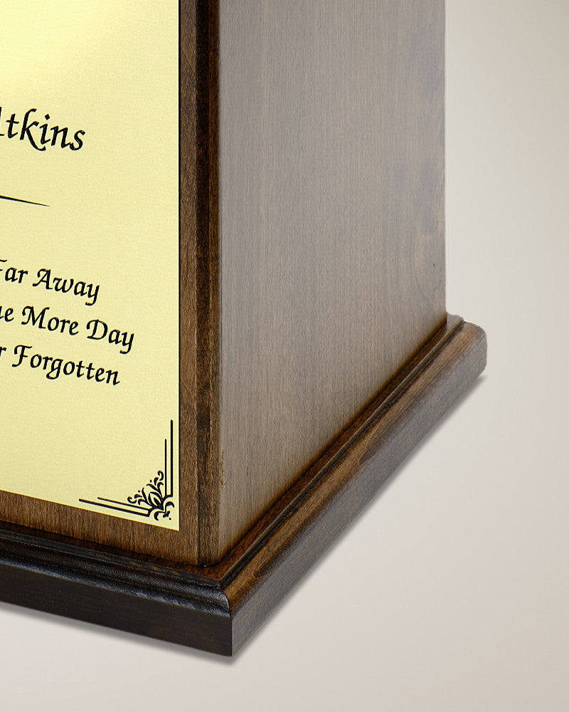 Couples Wood Photo Cremation Urn