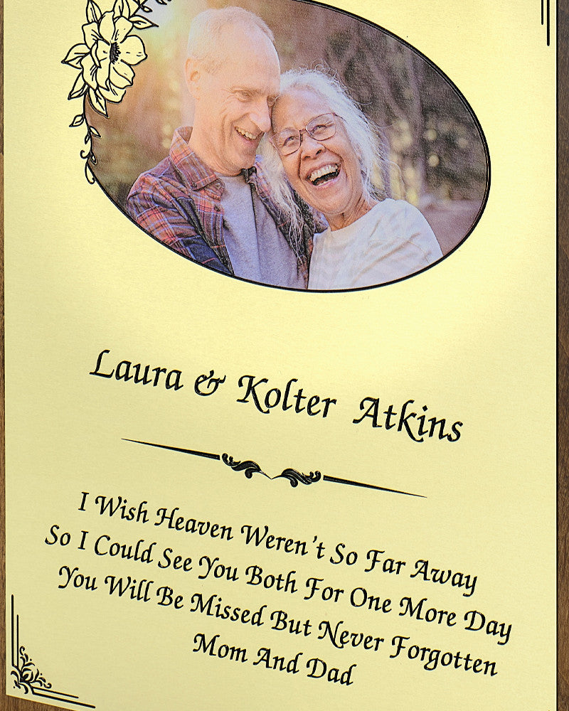 Couples Wood Photo Cremation Urn