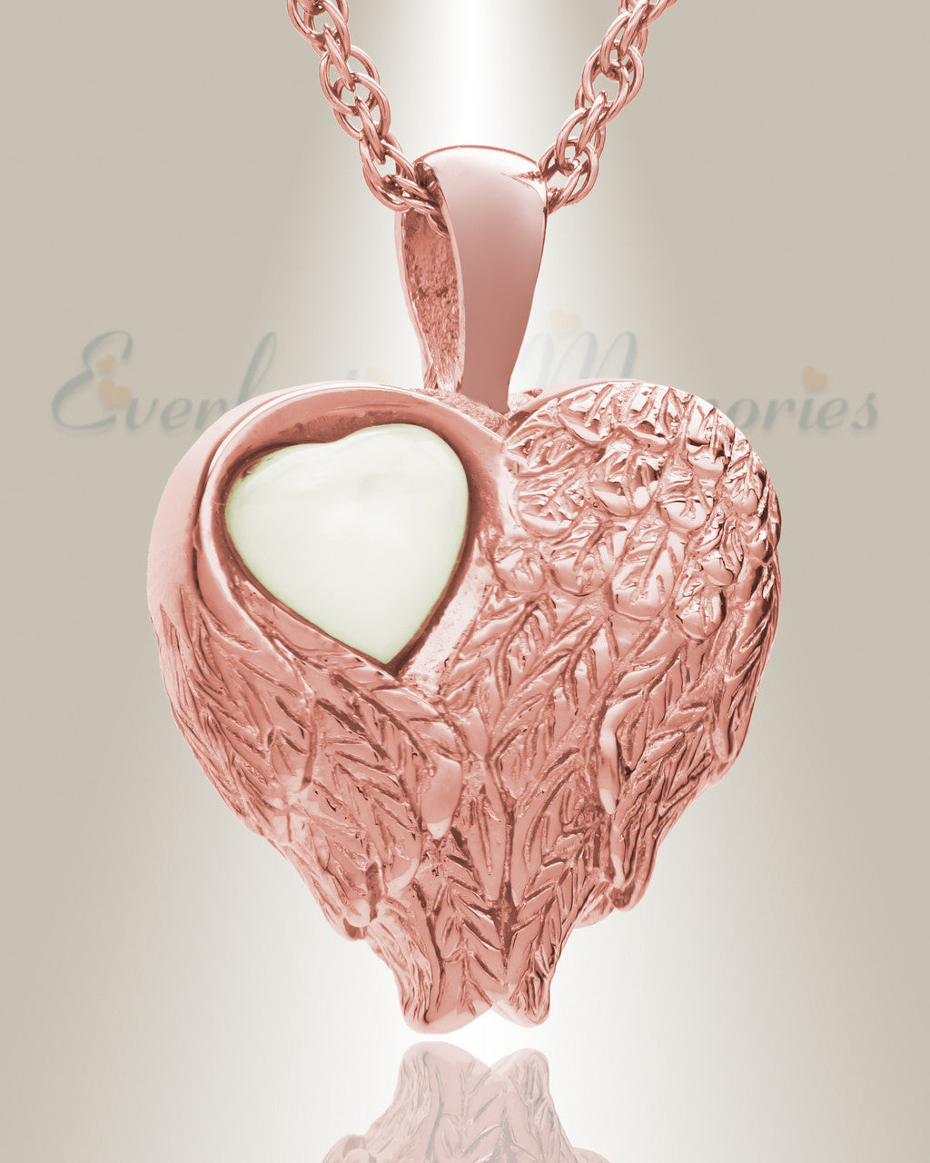 14K Rose Gold Heart of Love Ash Pendant