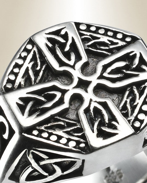 Silver Crossroads Urn Cremation Ring