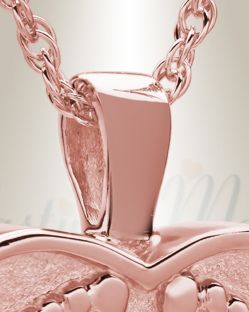 14K Rose Gold Baby Heart Urn Jewelry