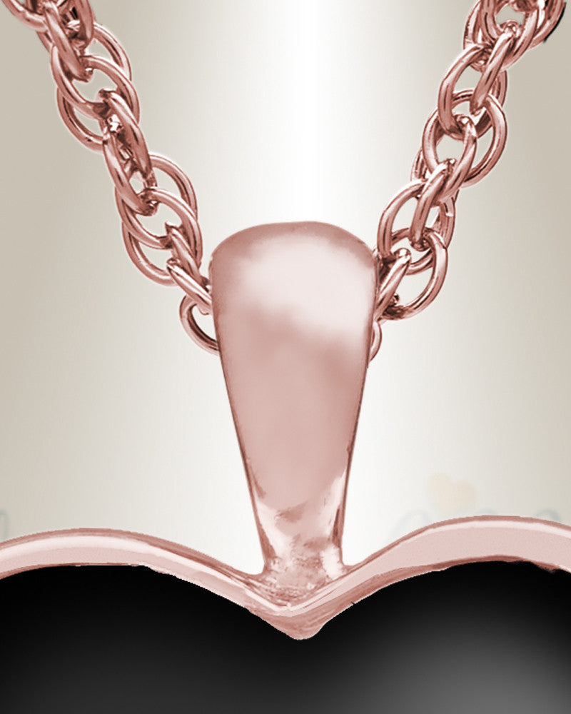 14K Rose Gold Knighted Heart Remembrance Jewelry