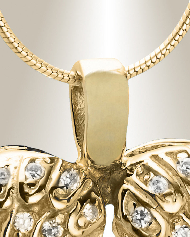 14K Gold Wings of Hope Memorial Jewelry