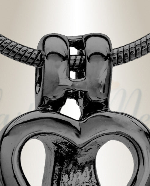 Black Hand in Hand Memorial Jewelry