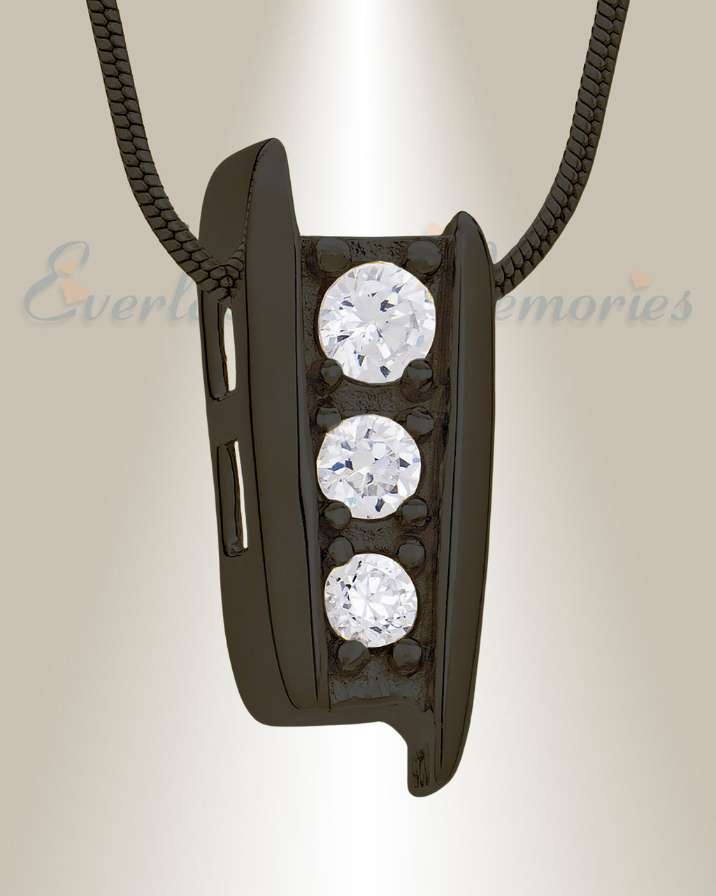 Black Plated Abiding Memorial Jewelry