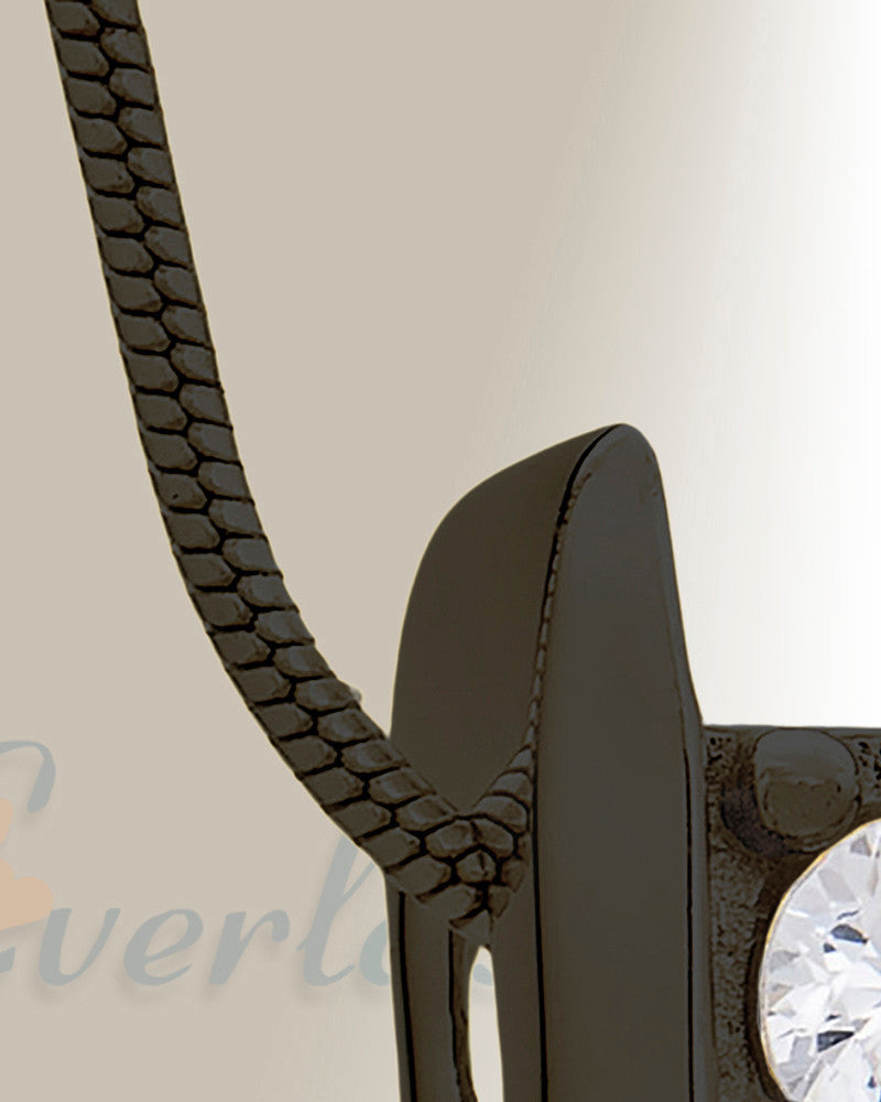Black Plated Abiding Memorial Jewelry