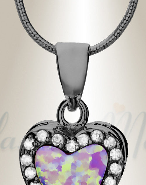Black Open My Heart Memorial Jewelry