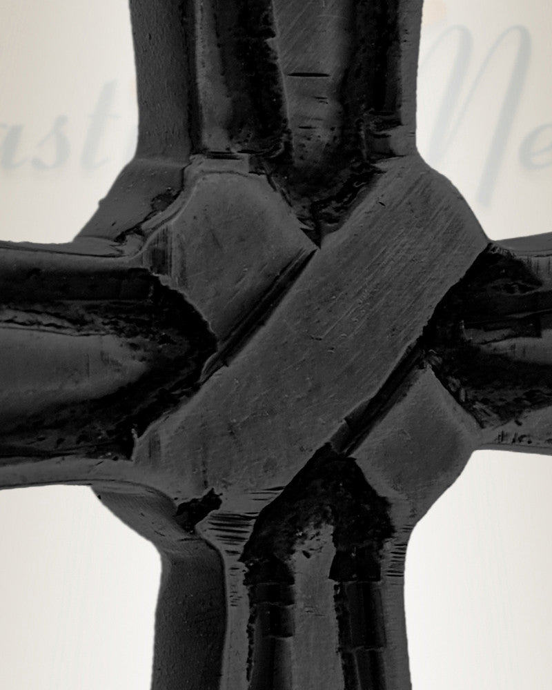 Stainless Black Cloaked Cross Memorial Pendant